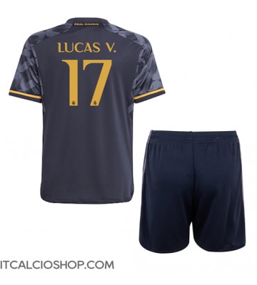 Real Madrid Lucas Vazquez #17 Seconda Maglia Bambino 2023-24 Manica Corta (+ Pantaloni corti)